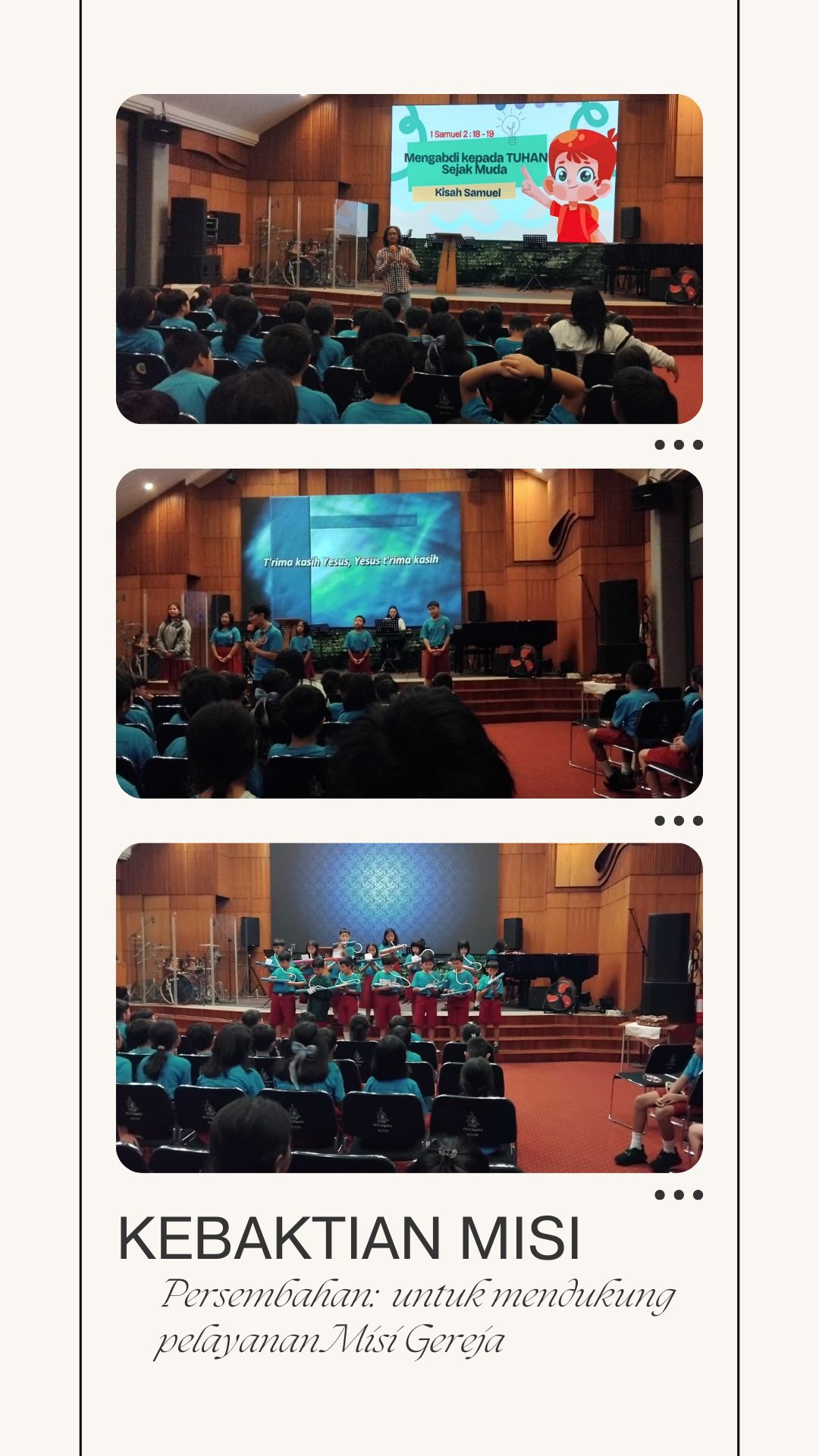 Kebaktian Misi Kelas 1 - 6, 9 September 2025