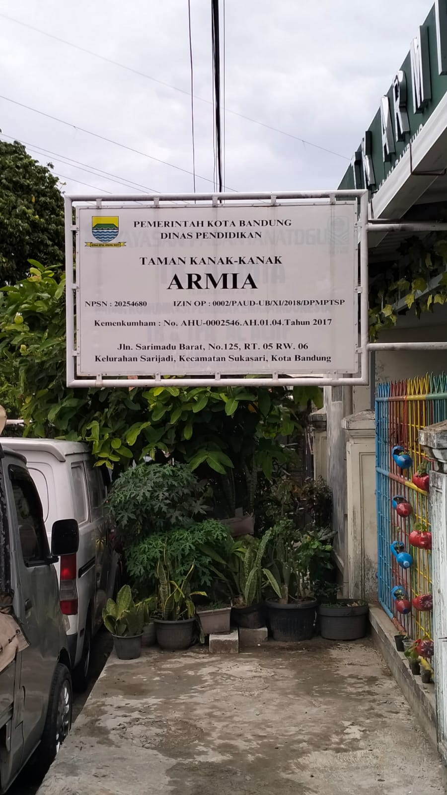 Plang Sekolah TK Armia