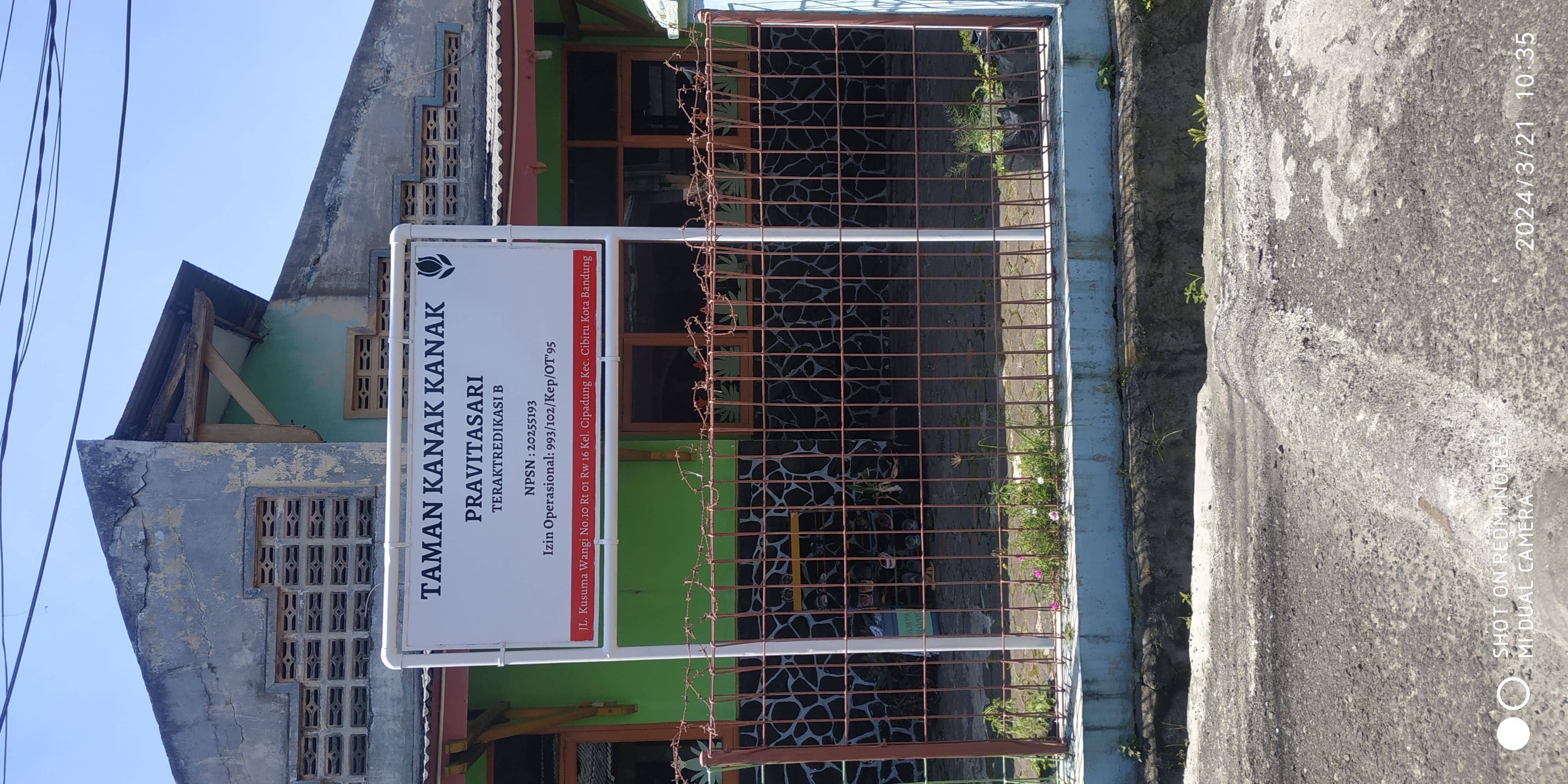 Plang sekolah TK PRAVITASARI