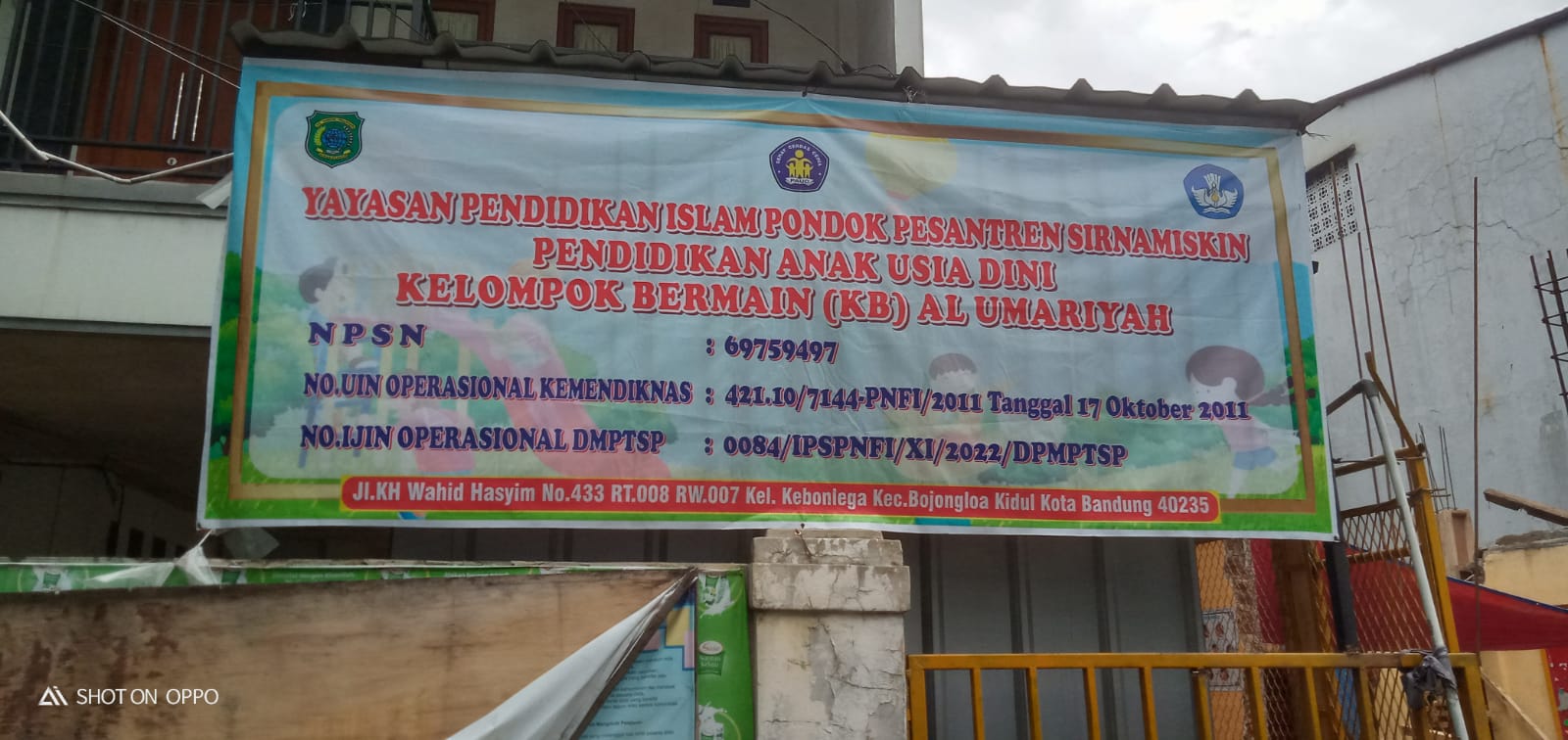 Foto Plang Sekolah KB Al-Umariyah