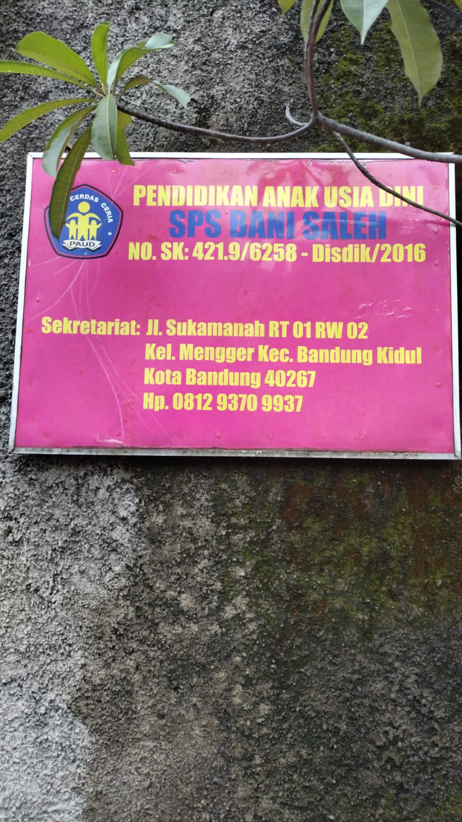 Foto Kegiatan C, Foto Plang Sekolah