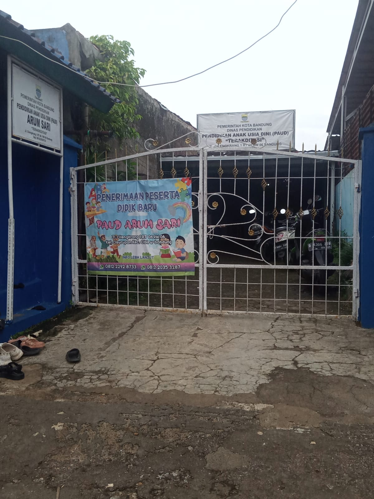 Gerbang sekolah/depan sekolah Pos Paud Arum Sari