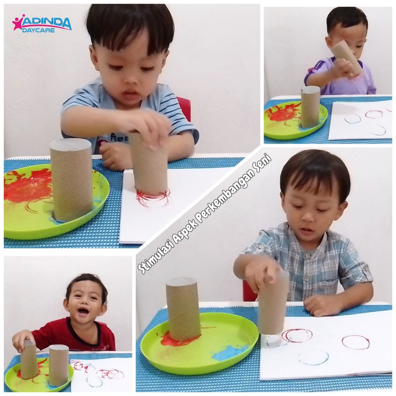 Art & Craft : Mencap dengan media tabung kertas