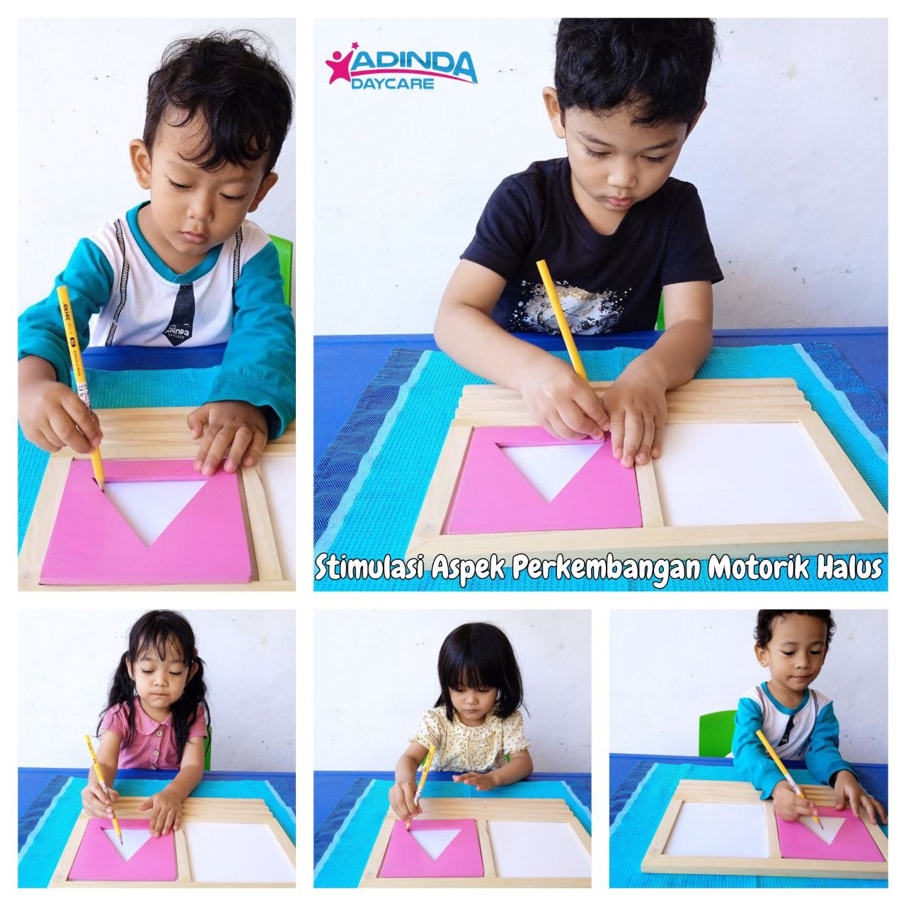 Menjiplak dan menulis dengan media "Metal insert"